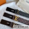 LOUIS VUITTON Classic brown checkerboard/black checkerboard/presbyopia 40mm belt