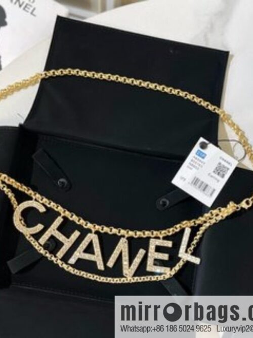 New ☑️ Chanel Double C Full Diamond Letter Belt Waist Chain