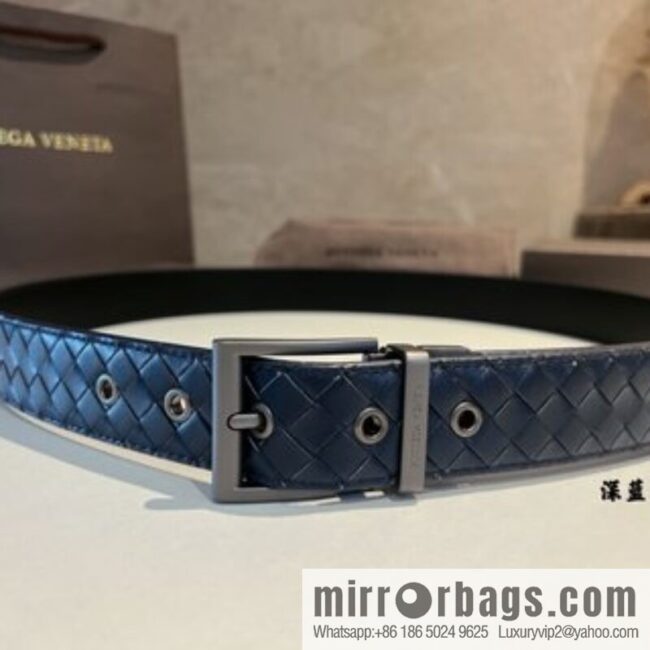 Bottega Veneta, hand-woven craft Seiko metal buckle 3.5cm men\'s belt