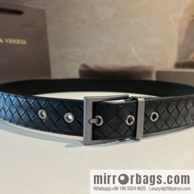 Bottega Veneta, hand-woven craft Seiko metal buckle 3.5cm men\'s belt