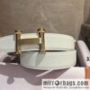 Hermès HERMES Agora Belt Buckle & Double Sided Leather Belt 32mm
