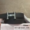 Hermès HERMES Agora Belt Buckle & Double Sided Leather Belt 32mm