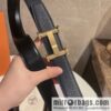 HERMES Agora Belt Buckle & Double Sided Leather Belt 32mm