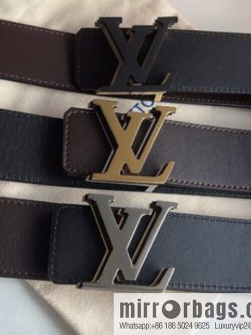 LV/Louis Vuitton, imported cowhide double-sided belt men 4.0cm