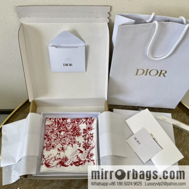 Dior 100% Silk Rui Printed Square Towel