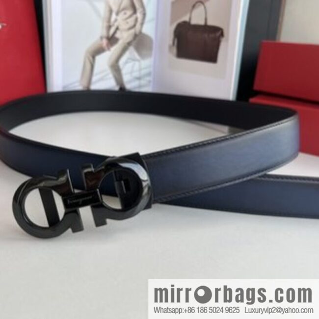 Ferragamo 8-figure metal buckle automatic men\'s 3.5cm belt