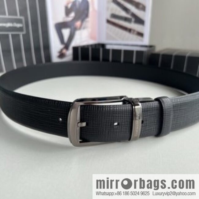Ermengildo. Zein Zegna men\'s business leisure rotating pin buckle imported first layer cowhide belt 3.5cm