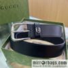 Gucci Gucci, double-sided first-layer cowhide pure copper hardware electroplated double G counter new belt 3.5cm