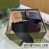 Gucci Gucci, double-sided first-layer cowhide pure copper hardware electroplated double G counter new belt 3.5cm