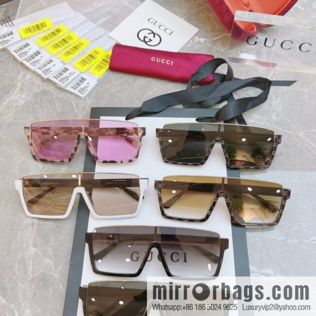 GUCCI Gucci\'s new half-frame one-piece sunglasses