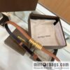 BV Baodian Replica Luxury Handbag, Brown Gold Metal Buckle Wrapped Irregular Design Gold Ring Decorative Waist Belt