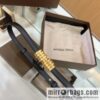 BV Baodian Replica Luxury Handbag, Brown Gold Metal Buckle Wrapped Irregular Design Gold Ring Decorative Waist Belt