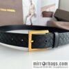 Bottega. Venetia, matte calfskin woven with needle button men\'s 3.5cm belt