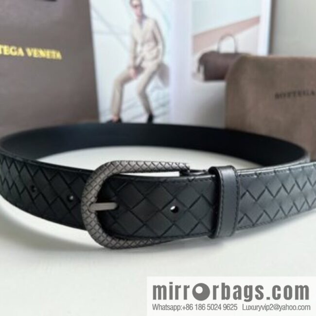 Bottega Venta Intrecciato Woven Men\'s 3.5cm Belt