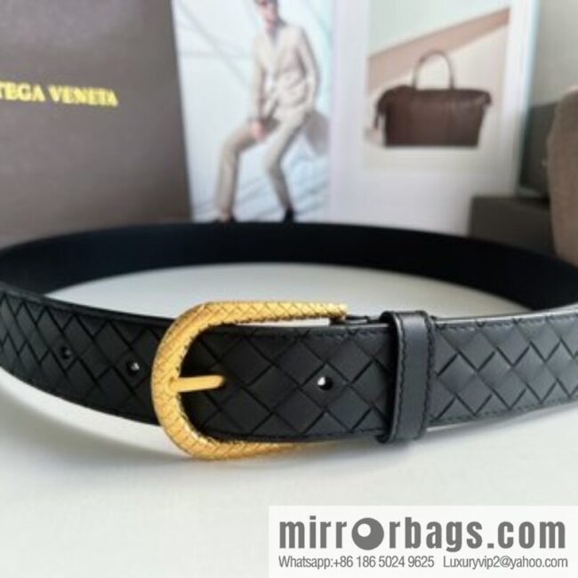 Bottega Venta Intrecciato Woven Men\'s 3.5cm Belt