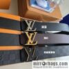 LV/Louis Vuitton, iconic LV Initiales logo men\'s 40mm belt