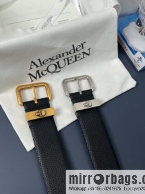 i1656723669_9280_1-800x800i1y35ksp0sj64514_20250630110839.jpg Alexander Alexander McQueen, top layer cowhide lychee texture gold-filled belt marked metal buckle men\'s belt