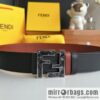 FENDI Fendi FF logo exquisite craftsmanship metal buckle first layer cowhide belt 4.0cm