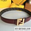 FENDI Fendi, double negative ion metal buckle printed fabric cowhide bottom lining 4.0cm width