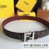 FENDI Fendi, double negative ion metal buckle printed fabric cowhide bottom lining 4.0cm width