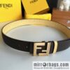 FENDI Fendi, double negative ion metal buckle printed fabric cowhide bottom lining 4.0cm width