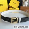 FENDI Fendi, double negative ion metal buckle printed fabric cowhide bottom lining 4.0cm width