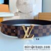 LV/Louis Vuitton Monogram Canvas. Damier Canvas Men\'s 40mm Belt