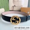 Gucci Gucci, Double G Buckle Thickness Pair Mould Opening Men\'s Business Casual Belt