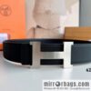 HERMES, Seiko crafted black cowhide belt with 42mm iconic elements