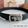 Stefano. Ricci Stephen, stainless steel hand-carved craft tiger head men\'s 4.0cm belt