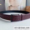 BV Baodian, imported calfskin woven small squares become a typical logo 3.5cm belt