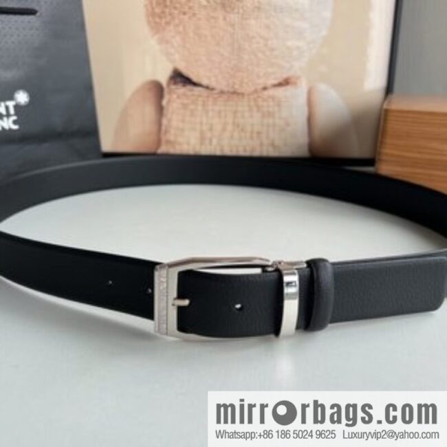 Zegna ZEGNA exquisite metal pin buckle first layer cowhide belt 3.5cm