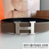 Hermes Togo Leather Double Sided Leather Belt 38mm