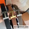 Hermes Togo Leather Double Sided Leather Belt 38mm