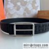 Hermes, Stainless Steel with Diamond Metal Buckle Rare Deerskin Belt 3.8cm