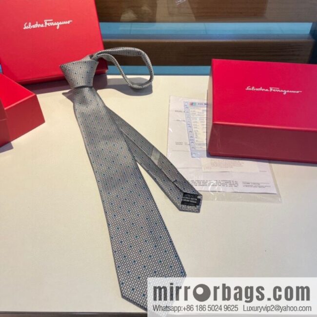 Ferragamo Ferragamo 100% Top Twill Silk Men\'s New Tie