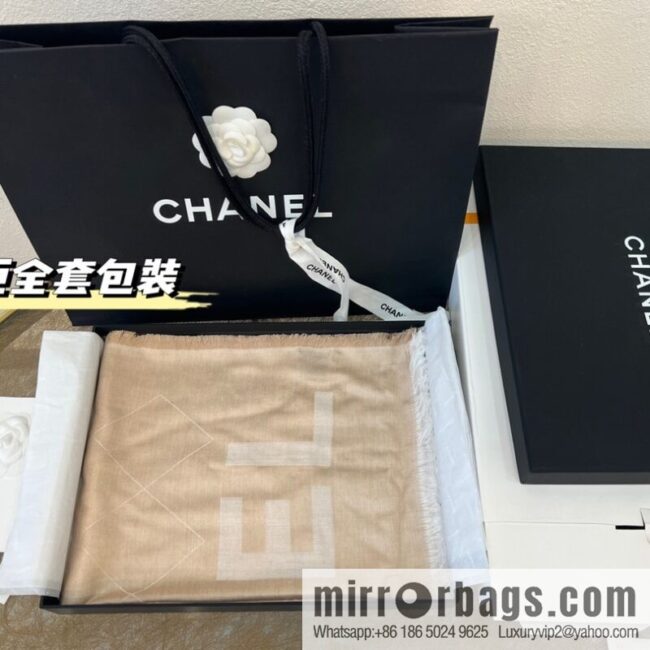 Chanel double C letter rhombus cashmere scarf