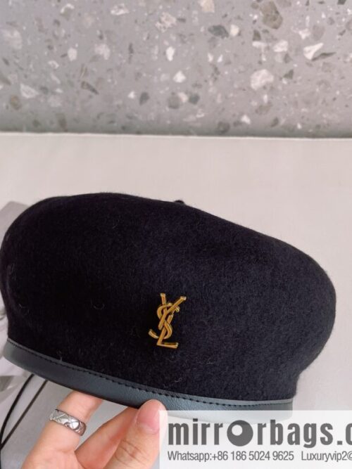 YSL Saint Laurent 2022 new wool simple beret