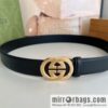 Gucci Gucci 3.5cm men\'s exquisite automatic buckle, imported double-sided first-layer cowhide belt
