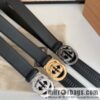 Gucci Gucci 3.5cm men\'s exquisite automatic buckle, imported double-sided first-layer cowhide belt