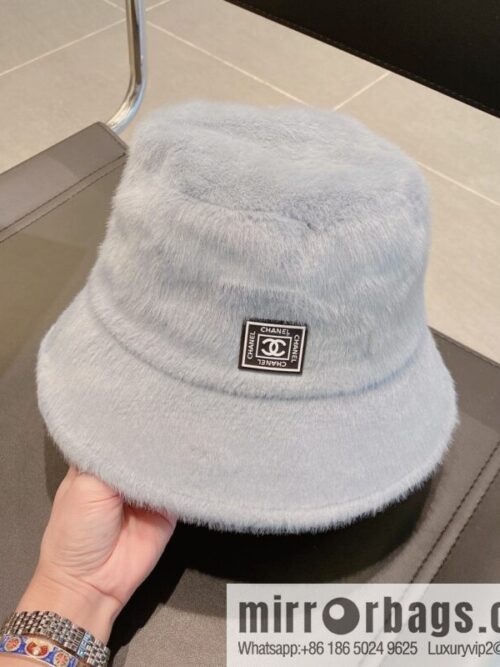 Chanel 2022 autumn and winter new rabbit fur bucket hat