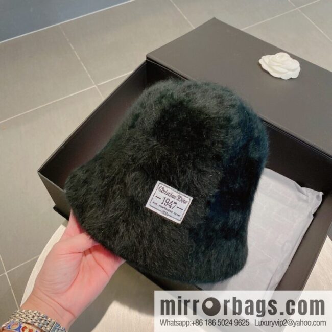Dior 2022 autumn and winter new rabbit fur bucket hat