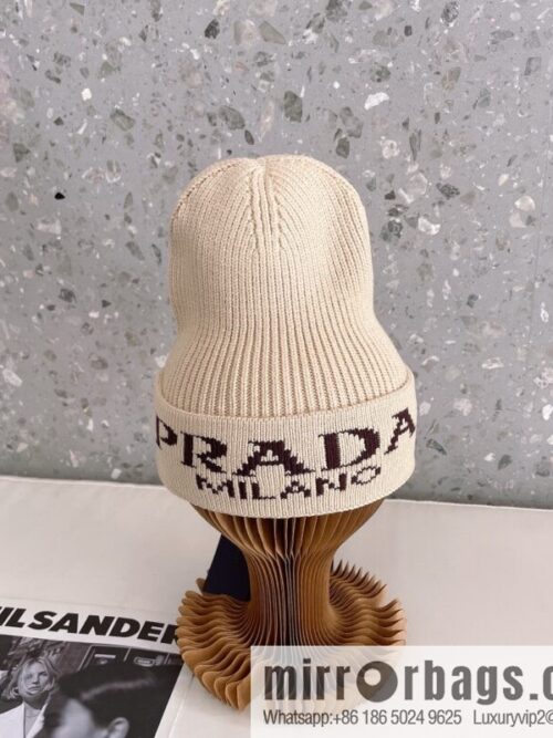 Prada official website latest wool-blend knitted hat