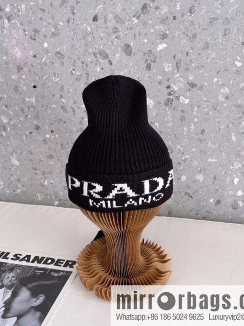 Prada official website latest wool-blend knitted hat