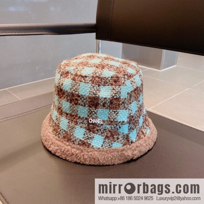 Chanel 2022 autumn and winter new lamb wool bucket hat