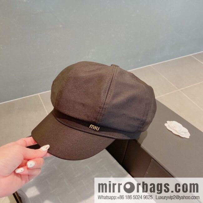 Miumiu Miu 2022 autumn and winter new octagonal hat