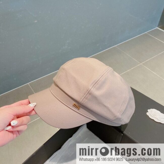 Miumiu Miu 2022 autumn and winter new octagonal hat