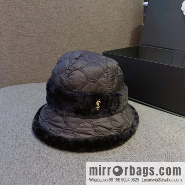 YSL Saint Laurent air cotton bucket hat