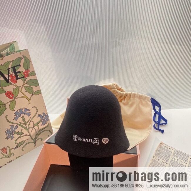 Chanel 2022 autumn and winter new wool bucket hat