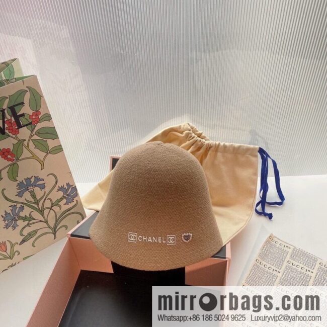 Chanel 2022 autumn and winter new wool bucket hat
